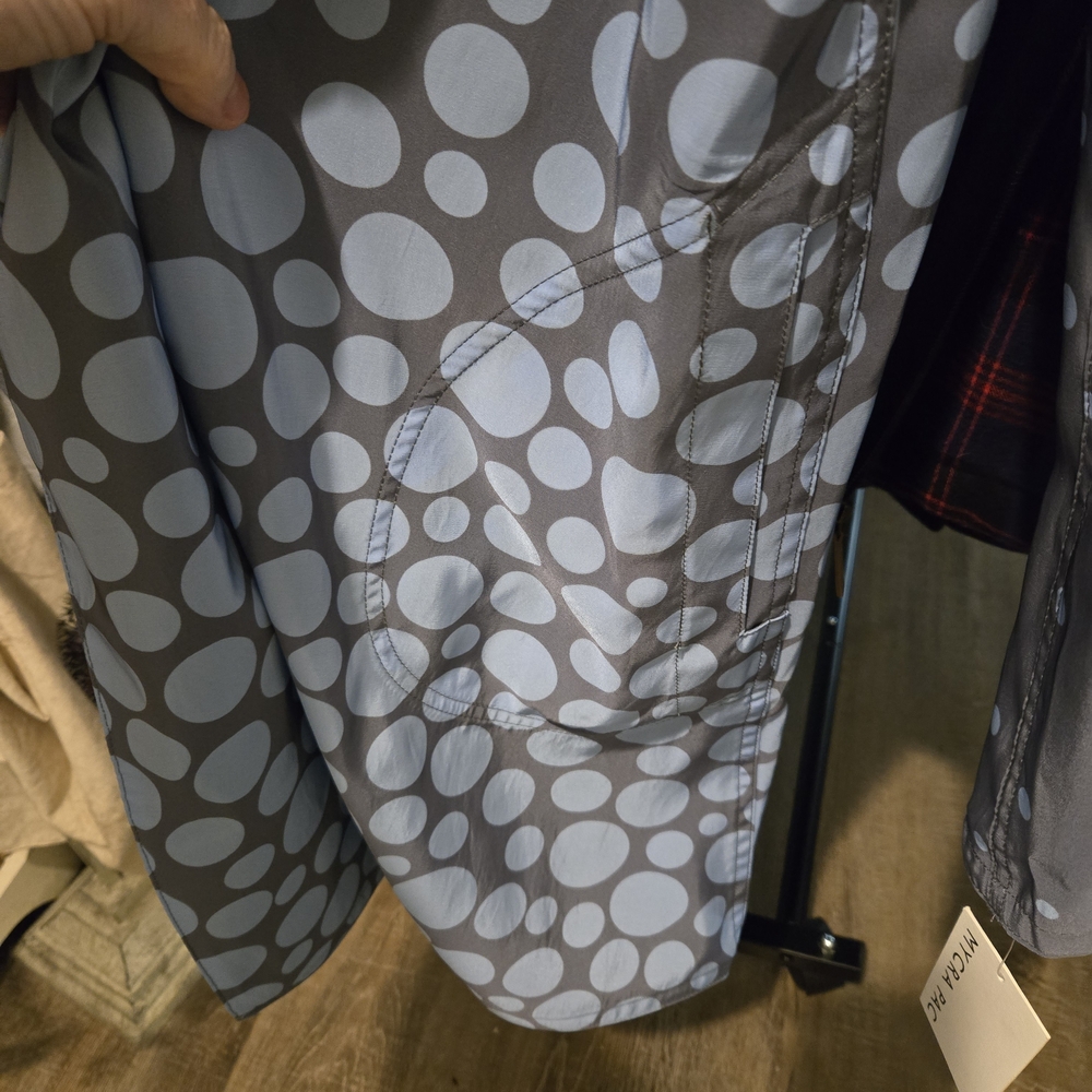 Mycra Pac Gray/Blue Polka Dot Rain Coat - Picture 6 of 6